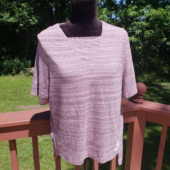 Nike Ladies Vintage Pullover Short Sleeve Top sz  Large - Picture 1 of 13